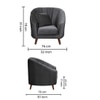 Nilo Velvet 1 Seater Sofa Dark in Grey Colour