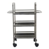 Metalsmith Metal Three Tier Serving Trolley Silver Finish Style 2