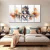 The Castle Decor Krishna Ji Wall Painting Wooden Framed 27x48 Inch (Style 6)