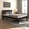 Boston Solid Wood Compact Queen Size Bed In Mahogany Finish