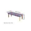 Cairo Solid Wood 2 Seater Bench In Bird Print Grey Kantha Fabric