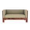 Prashiv 3+2 Seater Wooden Sofa (Creame Colour, Teak Finish)