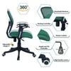 Aaeroa Low Back Ergonomic Chair in Dark Green Colour