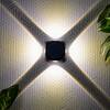 Vista Grey 4 Way Outdoor LED Wall Light