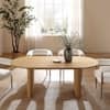 Velin Oval 6 to 8 Seater Extending Solid Wood Pedestal Dining Table Brown