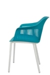 Kepler Brooks Senora Cafeteria Dining Chair in Blue Colour