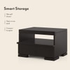 Ohio Solid Wood Bedside Table in American Walnut Finish