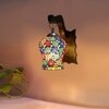 Devansh Solid Wood Electric Wall Light in Brown Colour with Multi Shade Count of 1 Light