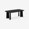 Serenzia Franz Solid Wood 6 Seater Dining Table in Black Finish