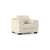 Trissino 1 Seater Premium Italian Leather Sofa In Creme Fraiche Colour