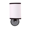 Devansh Metal Electric Wall Light in White & Black Colour with White & Black Shade Count of 1 Light