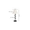 Abdullah Off White Fabric Shade Table Lamp with Black Iron Base