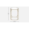 Hammond Glass Side Table In Gold Finish