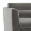 Lewis 2 Seater Fabric Sofa in Ash Grey Velvet Colour
