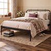 Hampton Metal Non Storage King Bed in Satin Black Finish