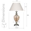 Hinton Smoke Glass And Nickel Finish Metal Table Lamp With White Cotton Shade