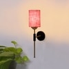 Devansh Metal Electric Wall Light in Black Colour with Pink Shade Count of 1 Light