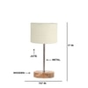 Devansh White Jute Table Lamp With Natural Wood Base & Steel Pipe (7X17 Inches)-10