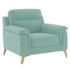 Niwara Velvet 1 Seater  sofa in Pista Green color