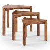 Clapton Solid Wood Side Table in Teak Finish