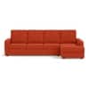 Apollo Compact Sofa (Colour : Lava, Cushion : Hard, Back Type : High Back, Seating Capacity : Right Aligned 3 Seater + Right Aligned Chaise + Ottoman)