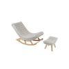 Shirleen Solid Wood Rocking Chair in Light Beige Colour