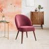 Toled Accent chair Velvet in Maroon Color
