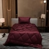 Stoa Paris Comforter for Single Bed, 300TC Satin Comforters in Velvet Wine