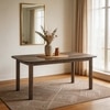 Dane Solid Wood 6 Seater Dining Table In Danish Walnut Finish