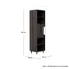 Hexa Engineered Wood Bookshelf Multipurpose Storage Rack in Flower Wenge Colour
