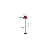 Darren Maroon Natural Fiber Shade Floor Lamp with Black Iron Base