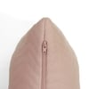 Zig Zag Cameo Pink  And Natural Quilted Cushion Cover 18X18 Inches
