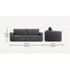 Beliss 3 Pull Out Sofa Cum Bed with storage In Grey Colour