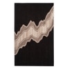 Handmade Natural Wool Area Rug Abstract Canyon Black 9 x 12 Feet Carpet
