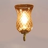 Devansh Metal Electric Wall Light in Gold Colour with Lavender Shade Count of 1 Light