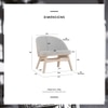 Scandinavian Veda Lounge Chair Natural Wood Finish