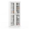 Paige Tall Storage Cabinet in Frosty White