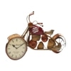 Metal Handpainted Decorative 8'' Speed Bike Wall Decorative Showpiece Clock In Red By Craft Tree