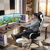 ASE Gaming Gold Series With Footrest Gaming Chair (White)