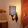 Devansh Metal Electric Wall Light in Antique Gold Colour with Blue Shade Count of 1 Light