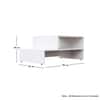 Hexa Engineered Wood Modern Center Table For Living Room In Frosty White