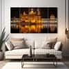 The Castle Decor Golden Temple Wall Painting Wooden Framed 27x48 Inch (Style 1)