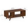 Taury Small Engineered Wood Coffee Center Sofa Tea/Teapoy Console Table (Brown Maple)
