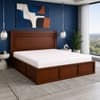 Sahaj Solid Wood Compact King Bed Box Storage Provincial Teak Finish Mattress 72 x 72 Inches