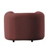 Zenol Boucle Fabric 1 Seater Sofa In Pink