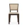 Reed Cane Chair Set Of 2 In Finish Danish Walnut Colour Macadamia Brown Hopsack Weave