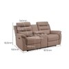Silvana Two Seater Motorized Fabric Recliner in Taupe Beige Colour