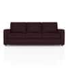 Apollo Compact High Back 3 Seater  Fabric Sofa In Deep Plum Velvet Colour