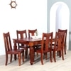 Holand Sheesham Wood 6 Seater Dining Set In Honey Oak Finish