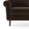 Oxford 1 Seater Fabric Sofa in Dark Earth Colour